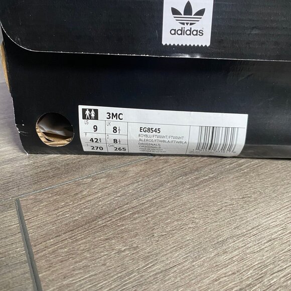Adidas 3MC Royal Blue/ White Skateboarding Shoes - Picture 5 of 5